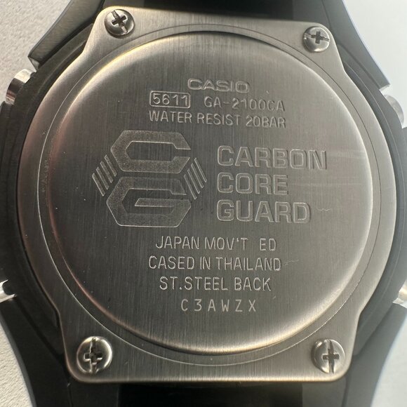 Casio G-Shock GA-2100 CasiOak Camo Dial Carbon Core Guard Mod Black - Picture 2 of 5